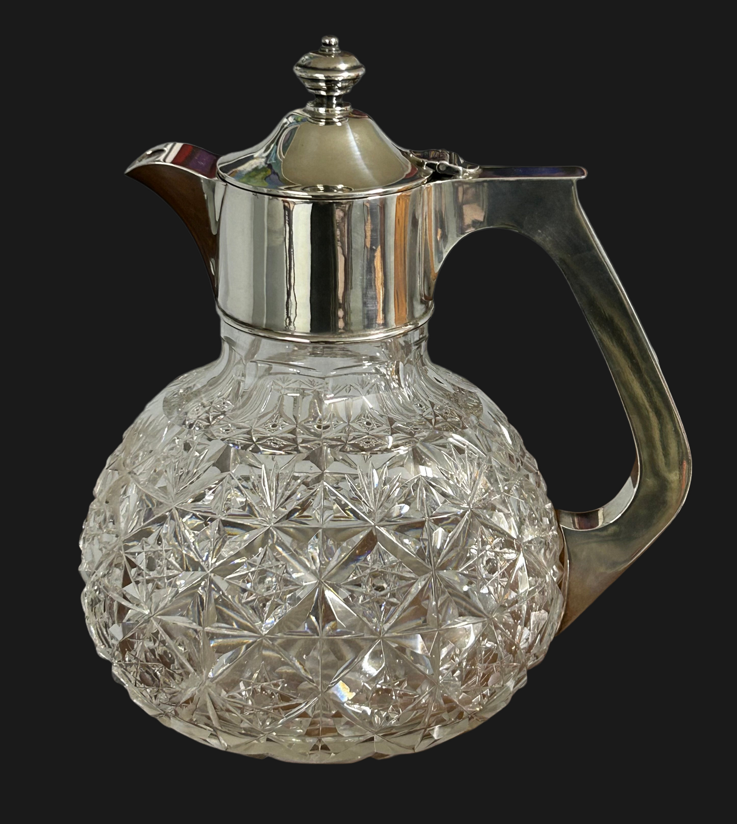 Cut Glass Silver Claret Jug