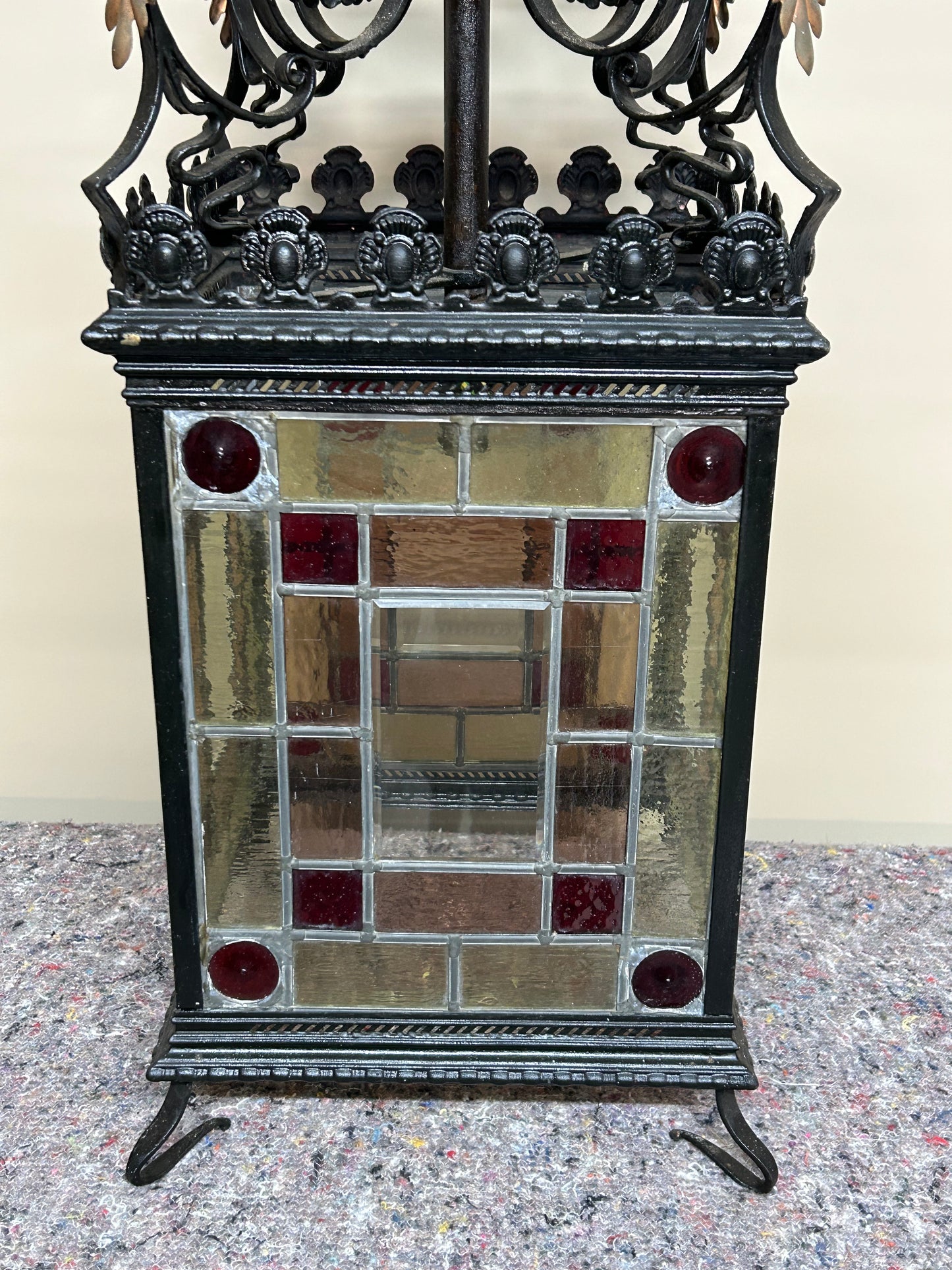 Victorian Stained Glass Hall Lantern