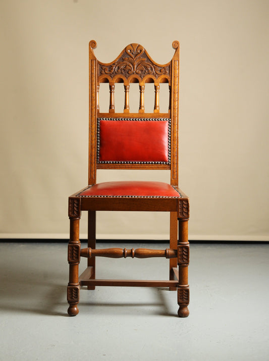 Set of 19th century oak dining chairs