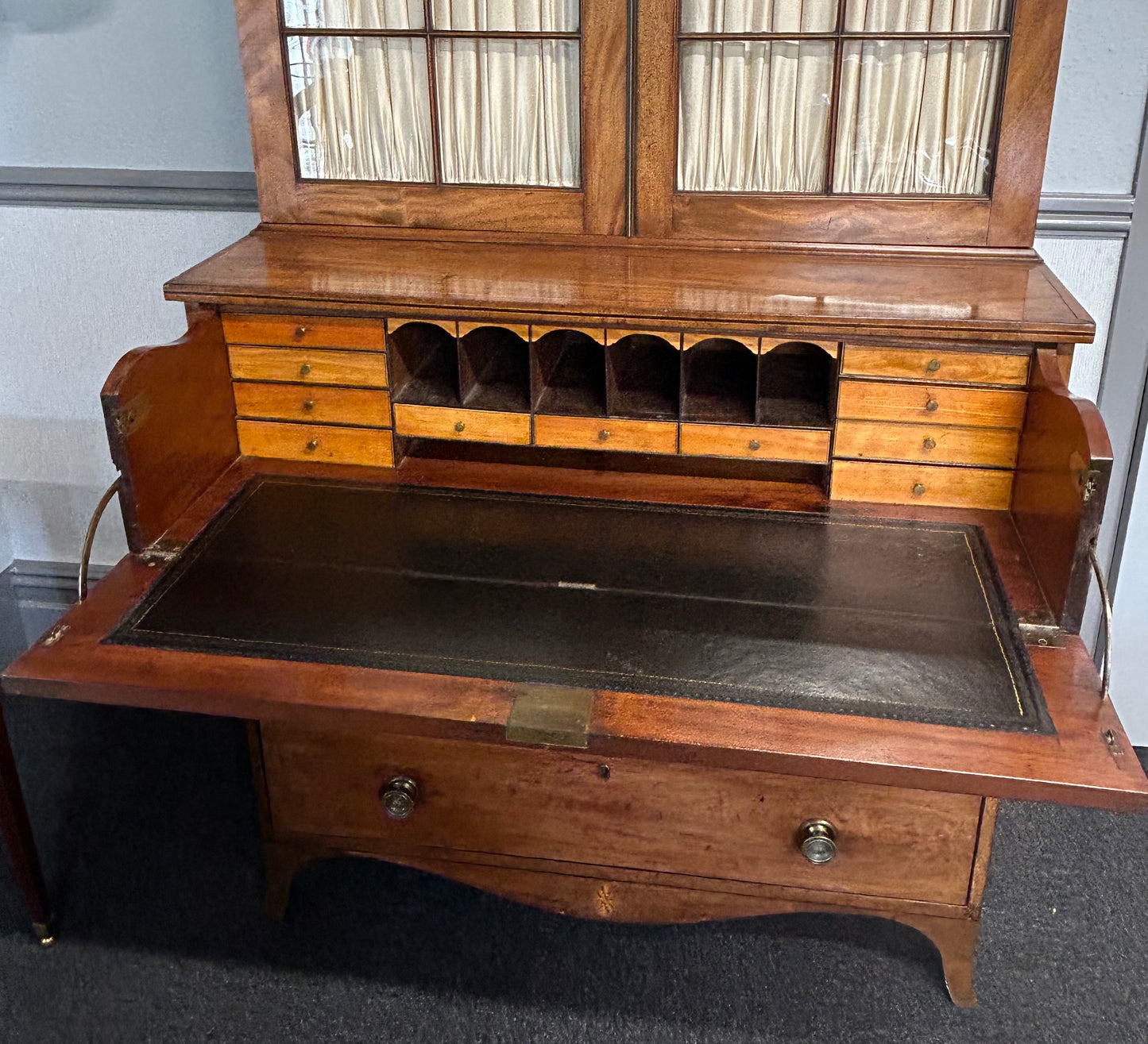 Georgian mahogany Secretaire bookcase