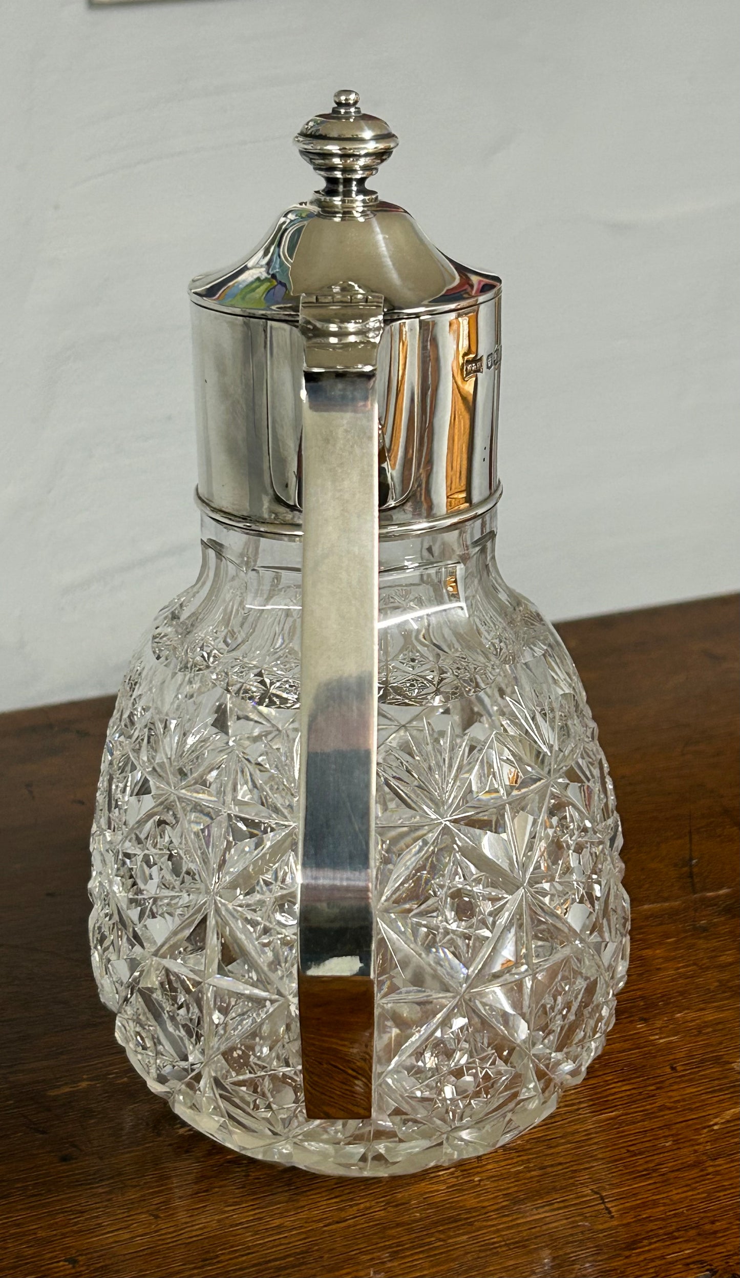 Cut Glass Silver Claret Jug