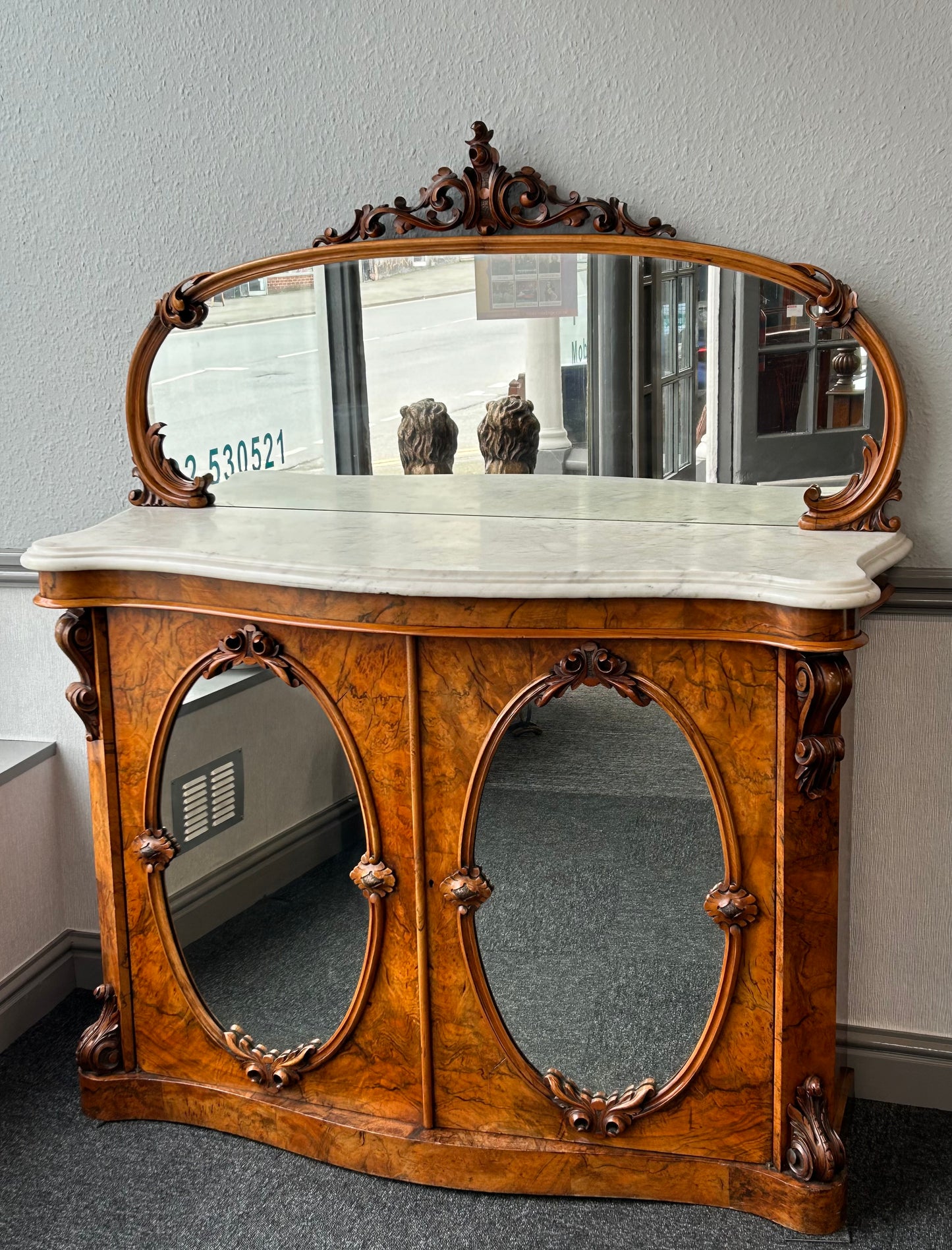 Victorian marble top chiffonier