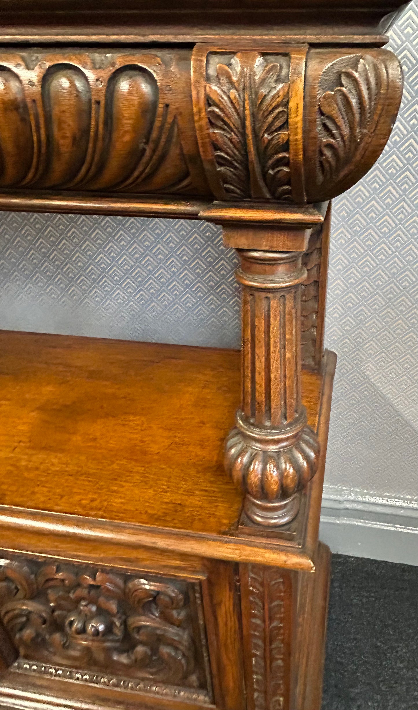 Oak buffet sideboard server.