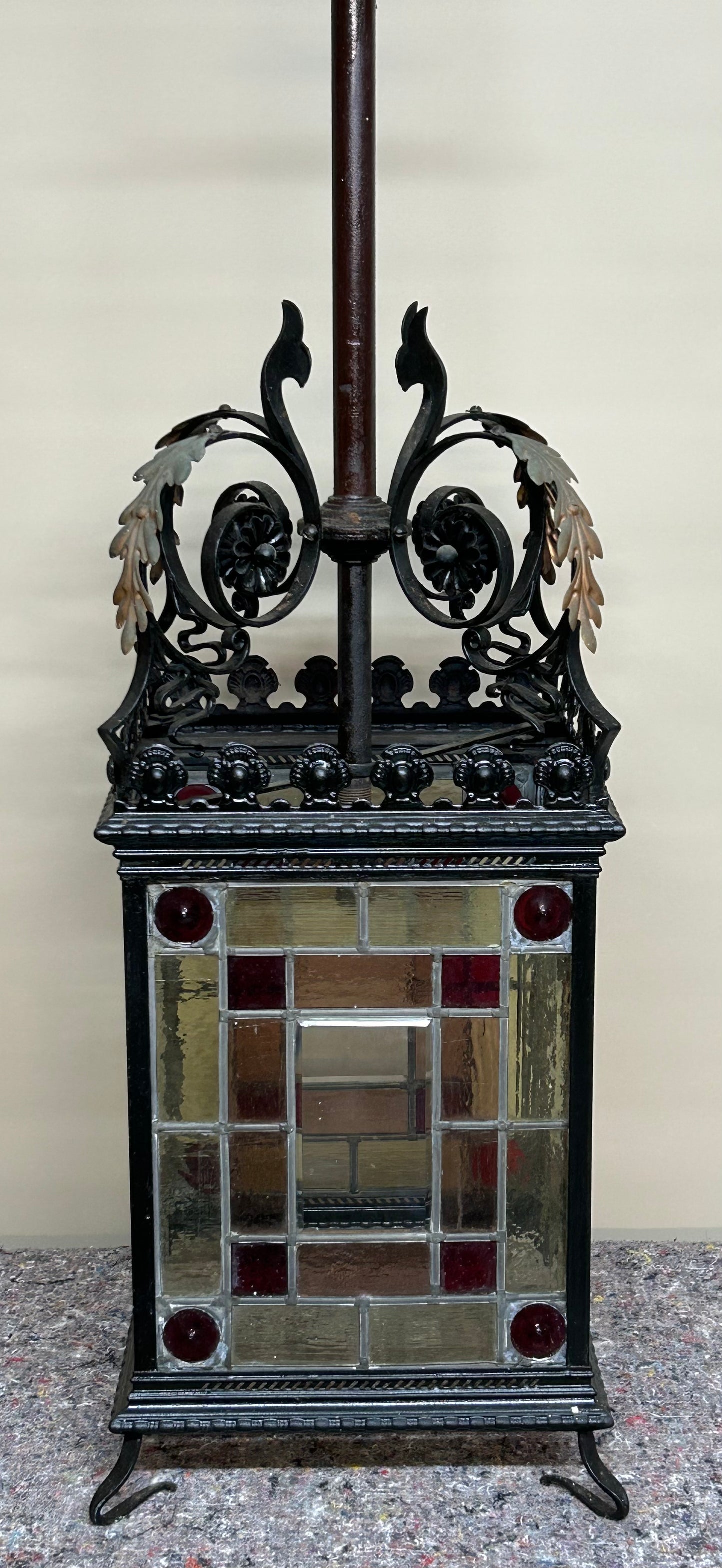 Victorian Stained Glass Hall Lantern