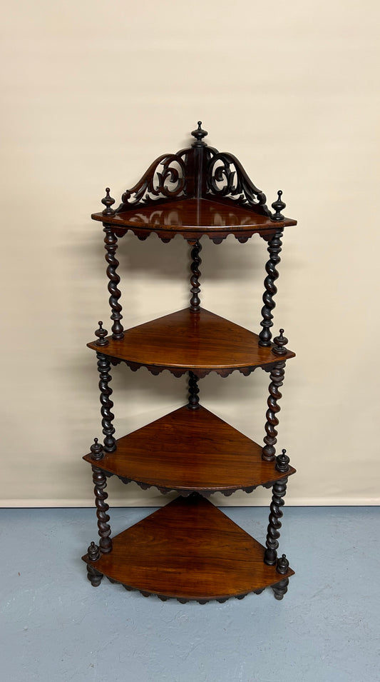 Rosewood 4 Tier Corner Whatnot