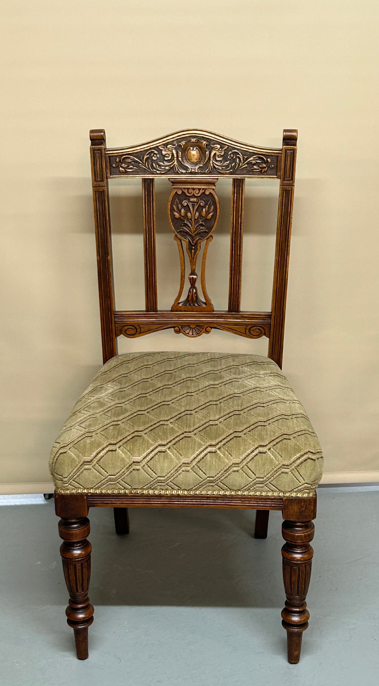 Set of 6 Oak Edwardian Dining Chairs