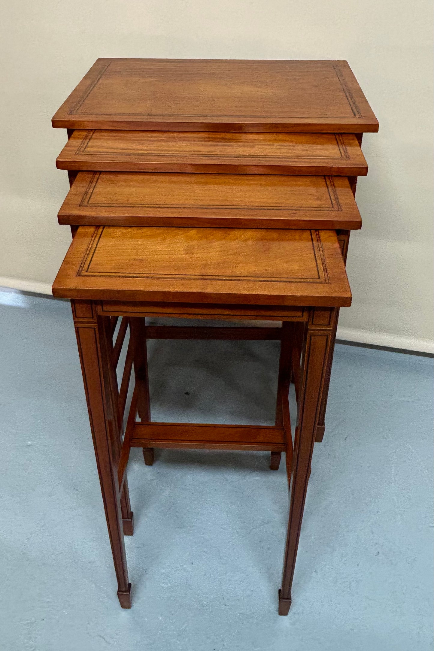 Satinwood and mahogany “Sheraton” nest of tables