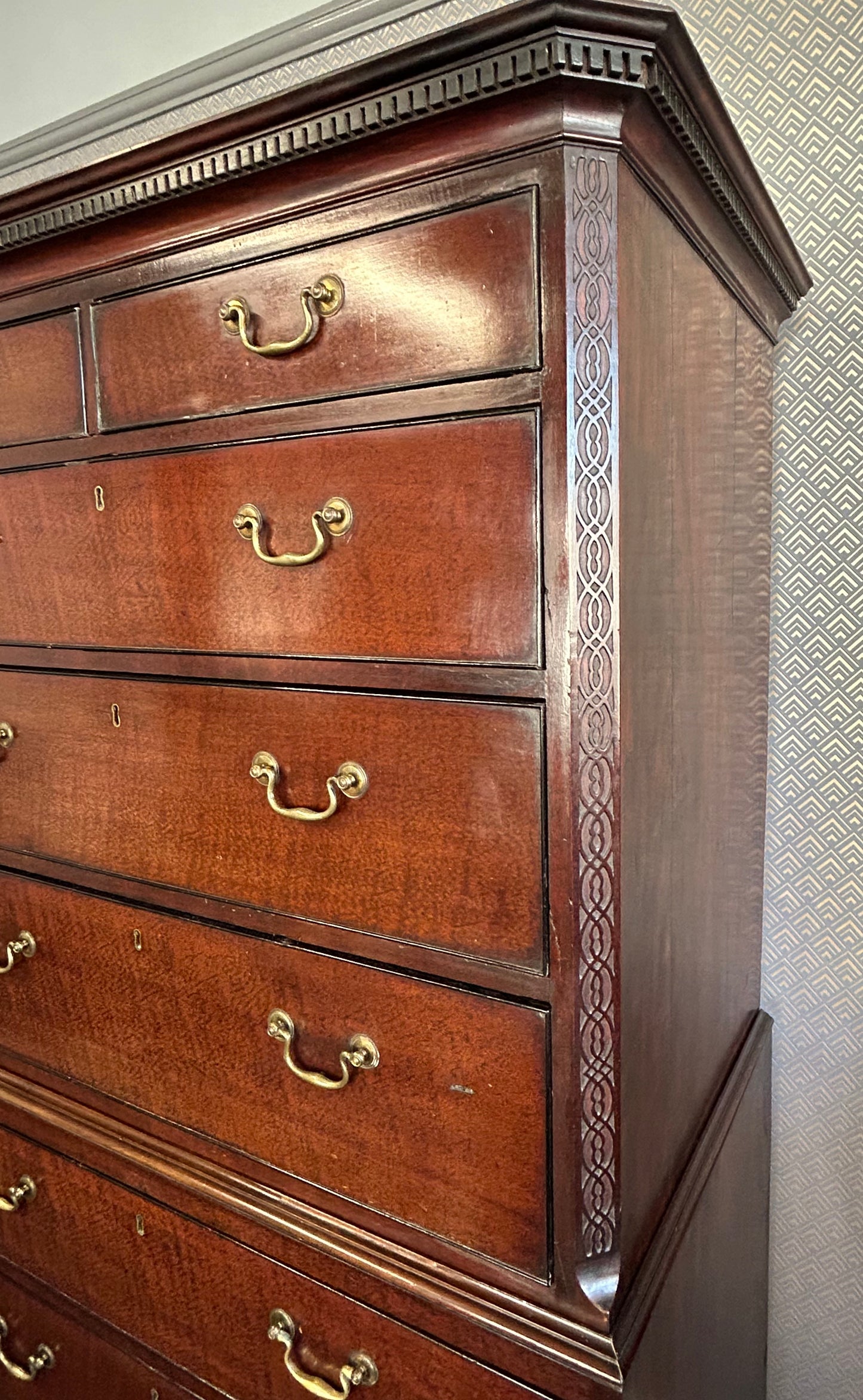 George III Mahogany chest on chest