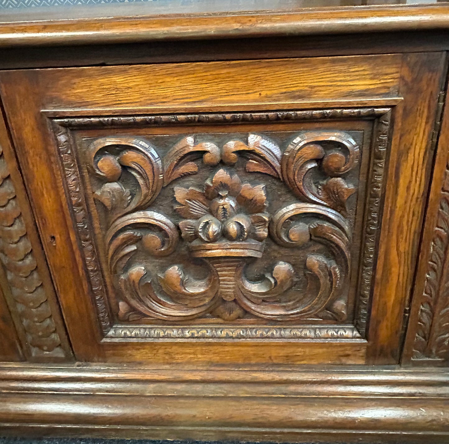 Oak buffet sideboard server.