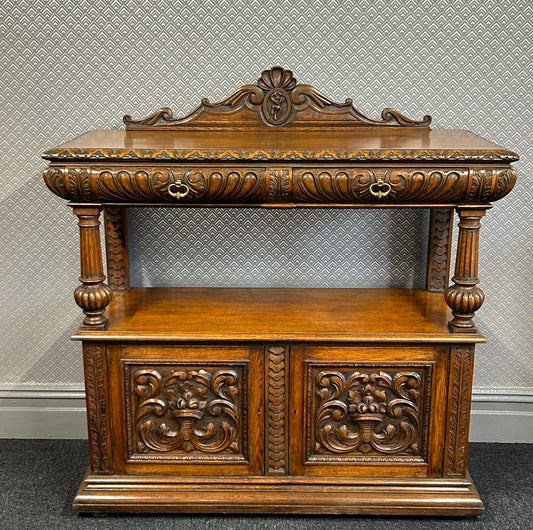 Oak buffet sideboard server.