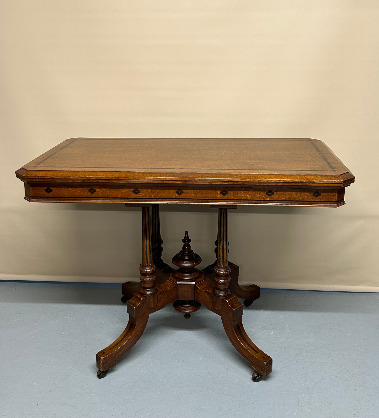 Oak Games Table in the style of Charles Bevan