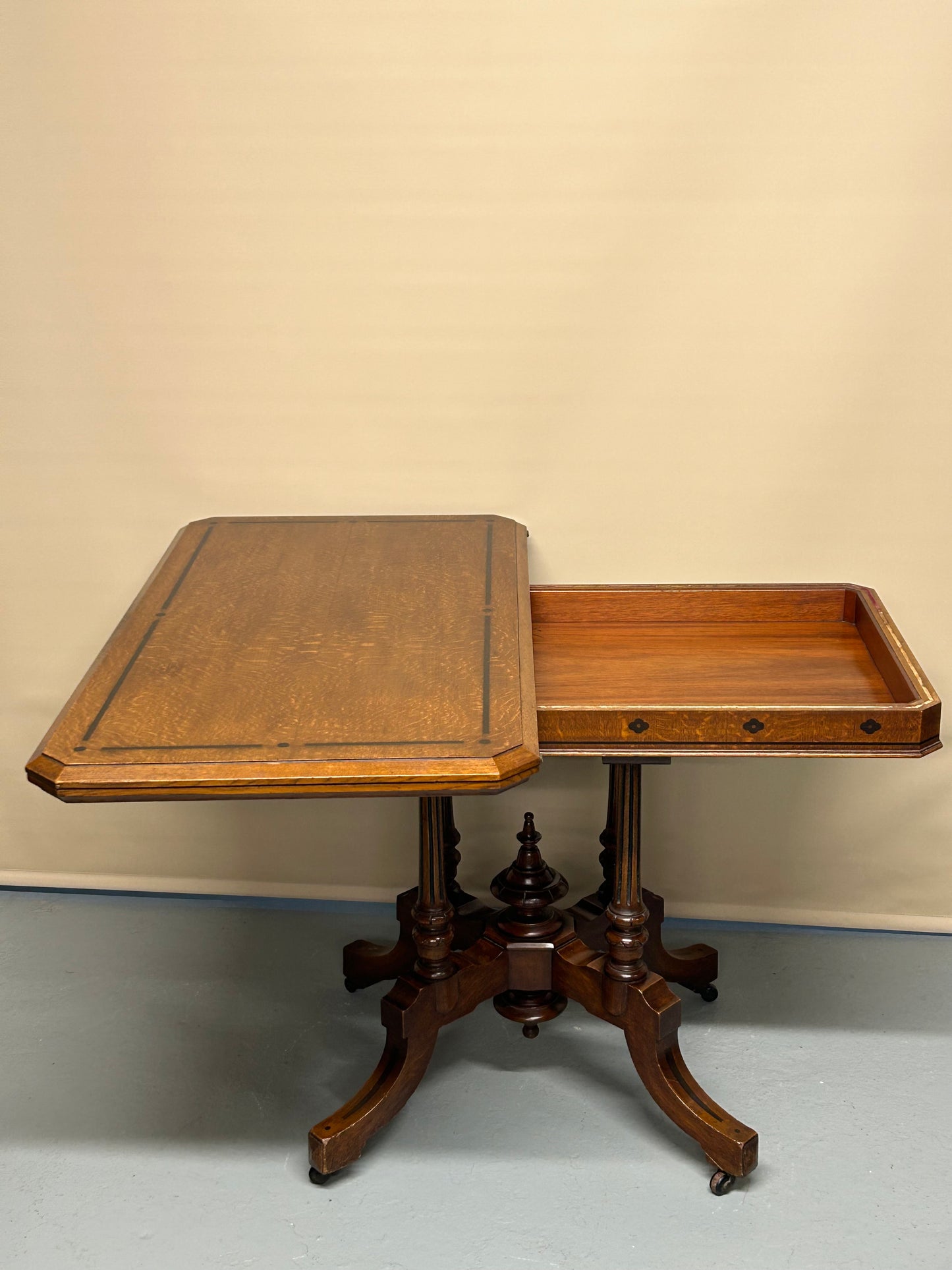 Oak Games Table in the style of Charles Bevan