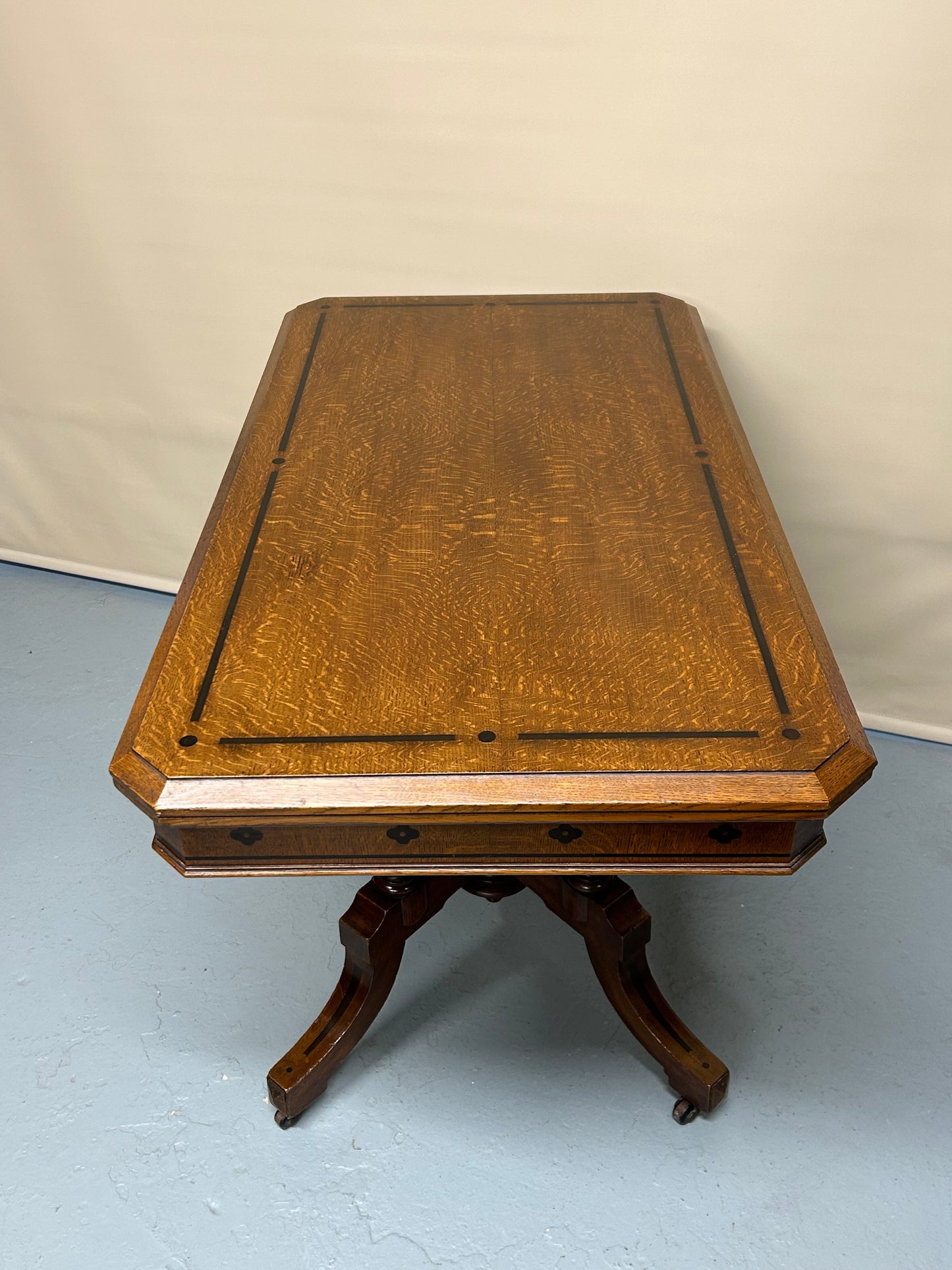 Oak Games Table in the style of Charles Bevan