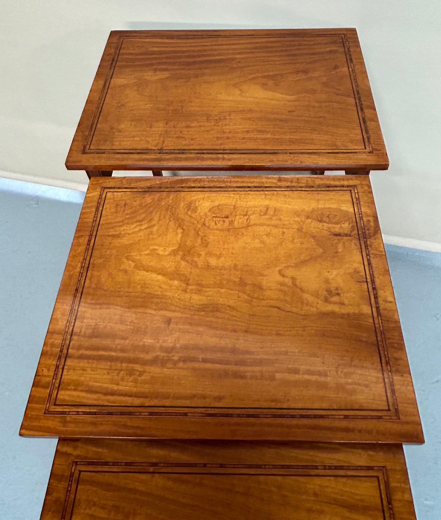 Satinwood and mahogany “Sheraton” nest of tables