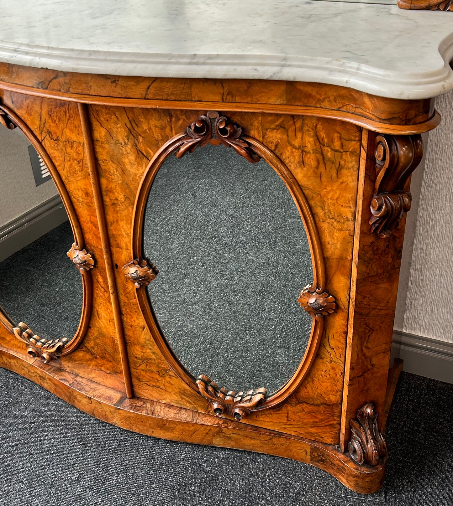 Victorian marble top chiffonier