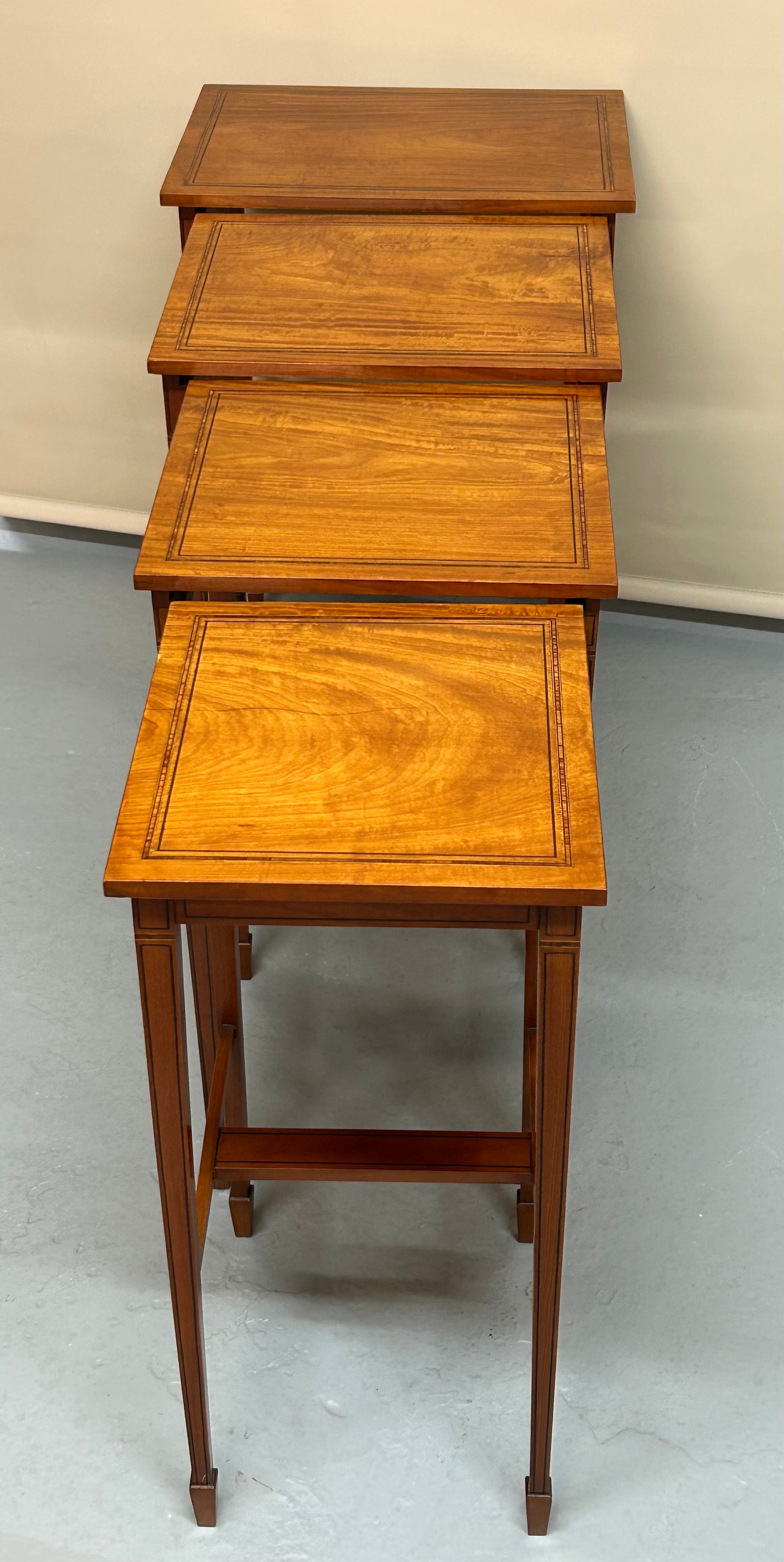 Satinwood and mahogany “Sheraton” nest of tables