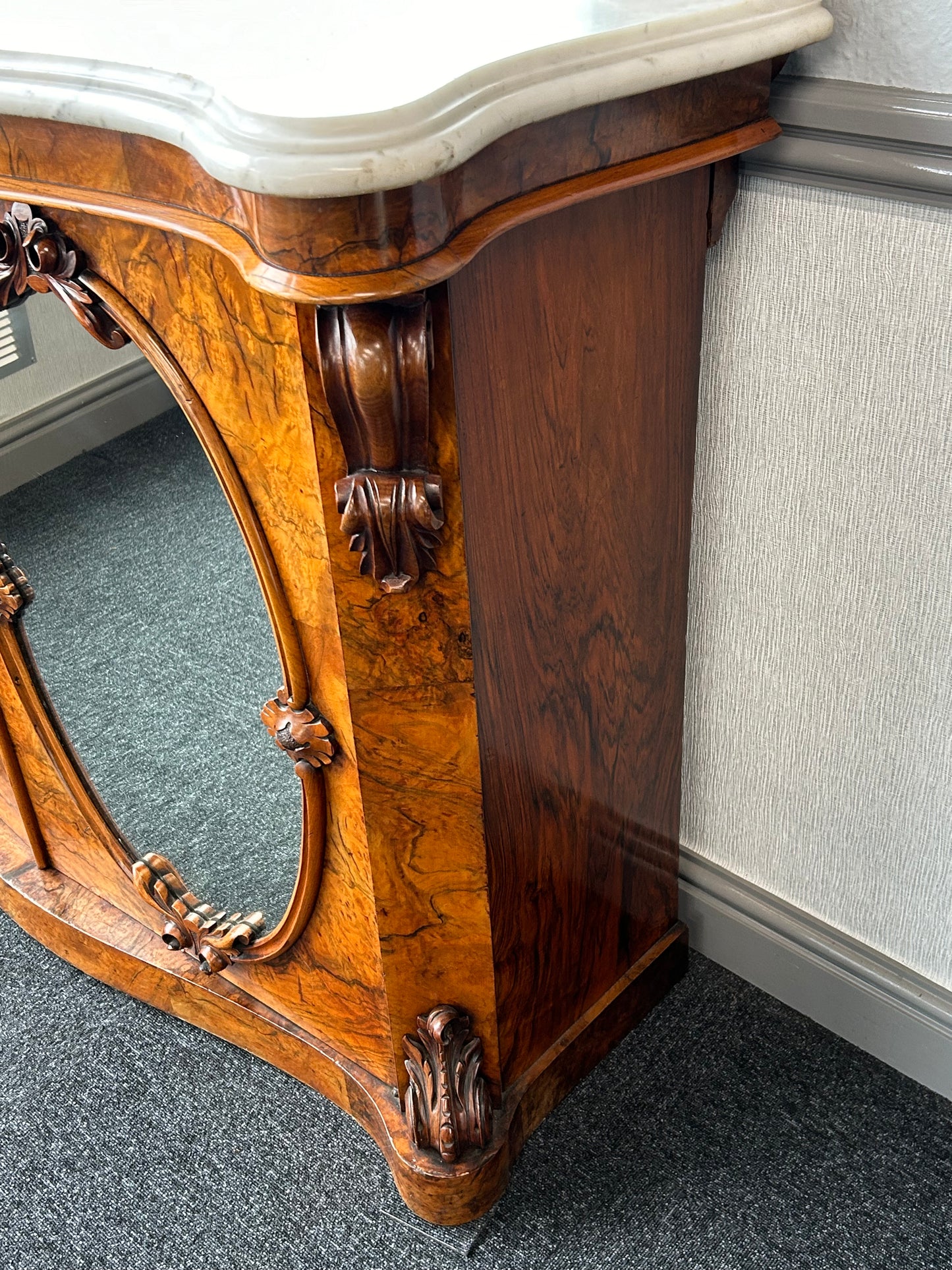 Victorian marble top chiffonier