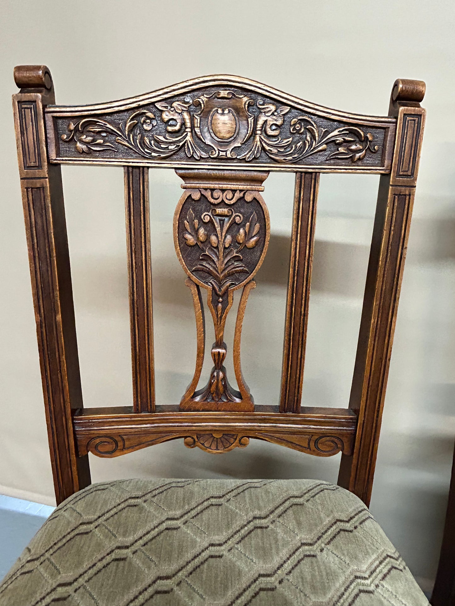 Set of 6 Oak Edwardian Dining Chairs