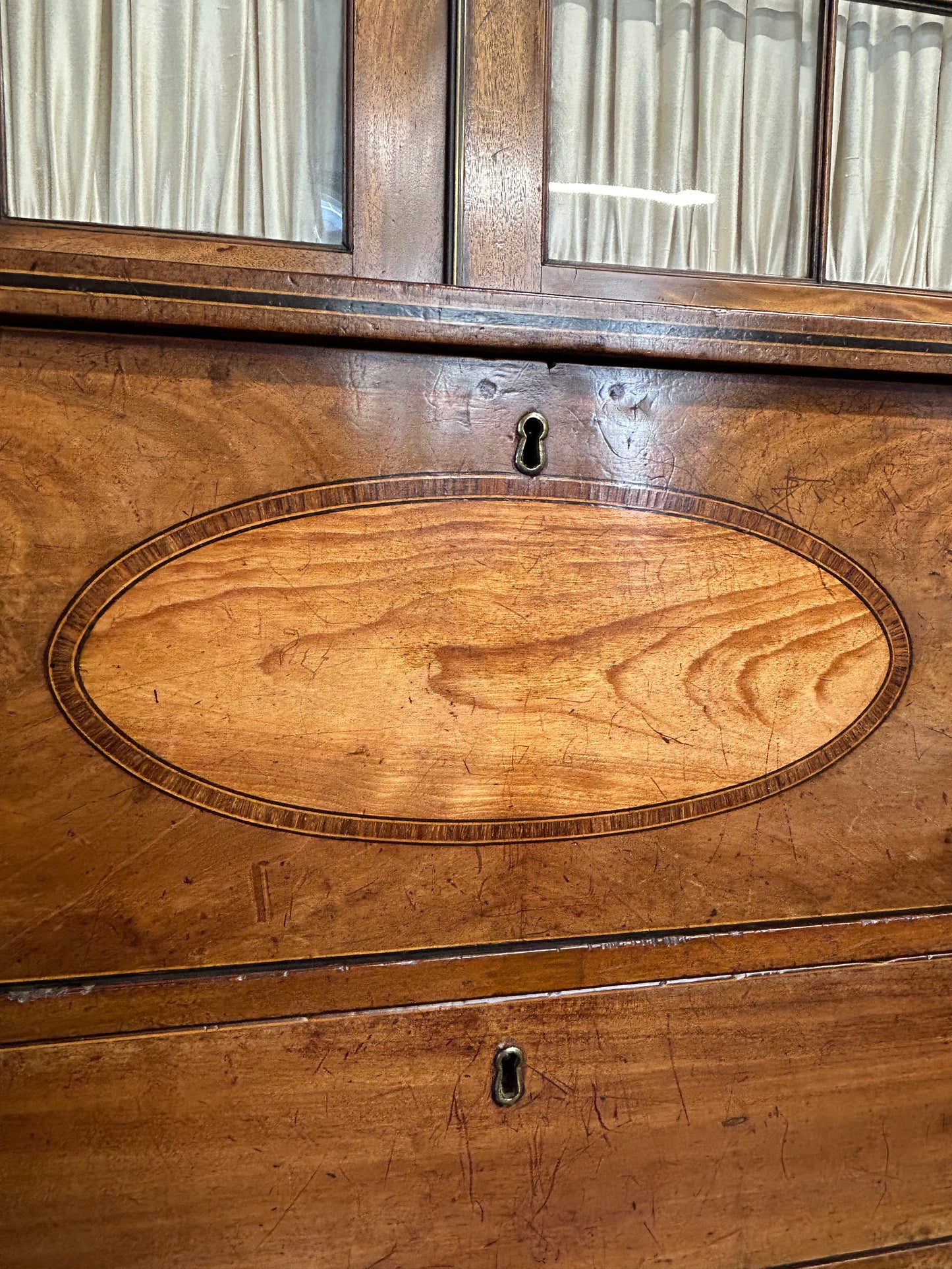 Georgian mahogany Secretaire bookcase