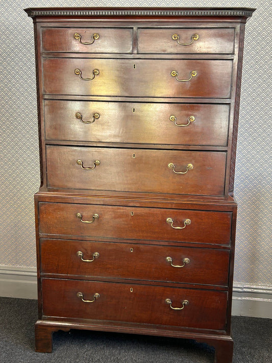 George III Mahogany chest on chest