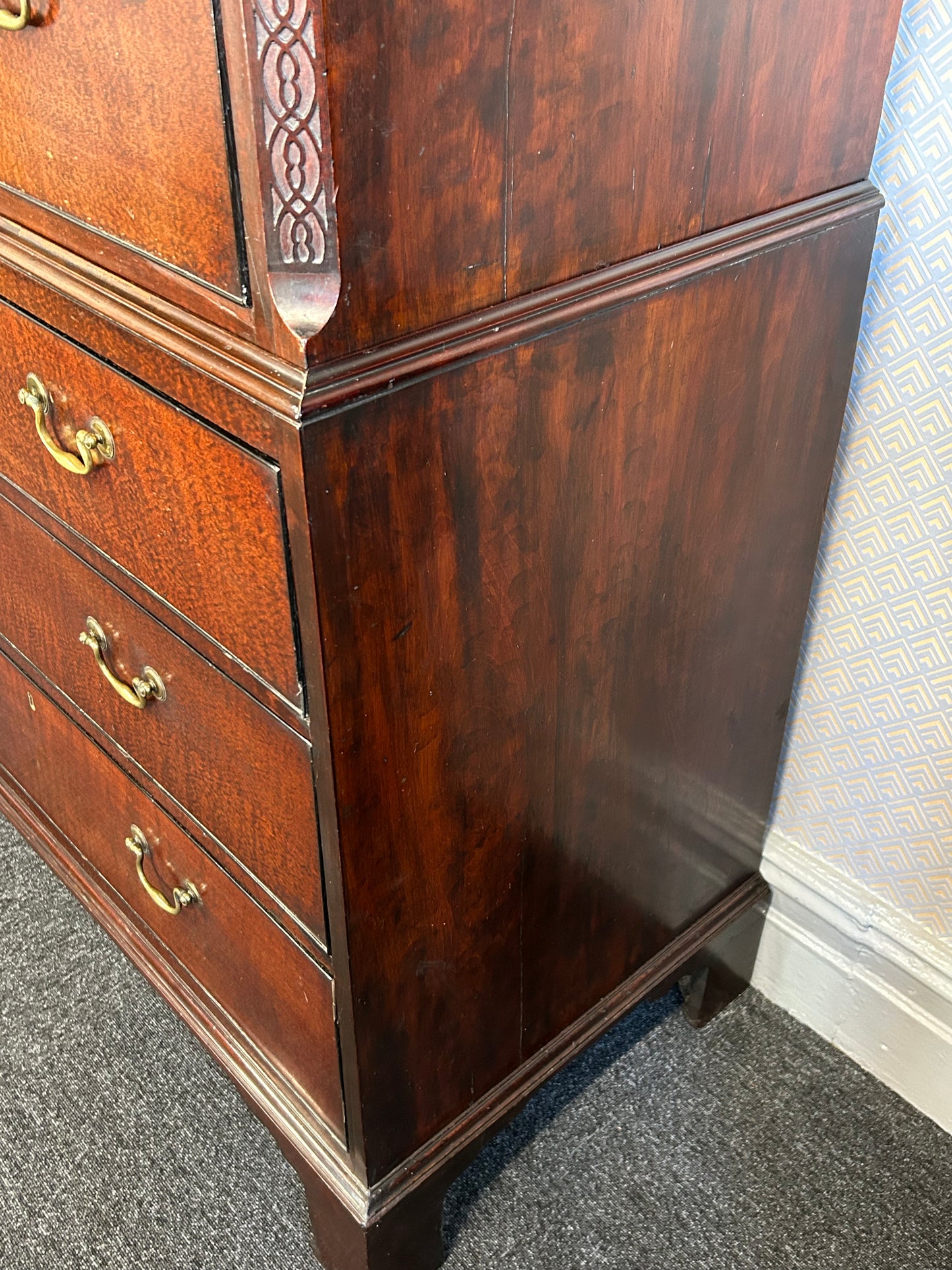 George III Mahogany chest on chest