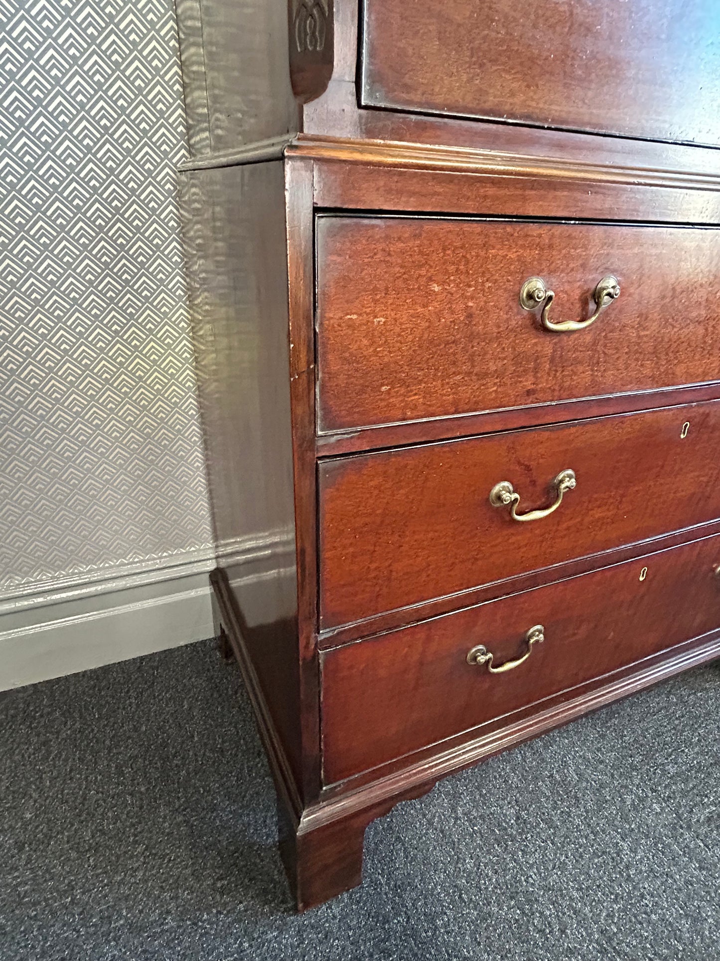 George III Mahogany chest on chest