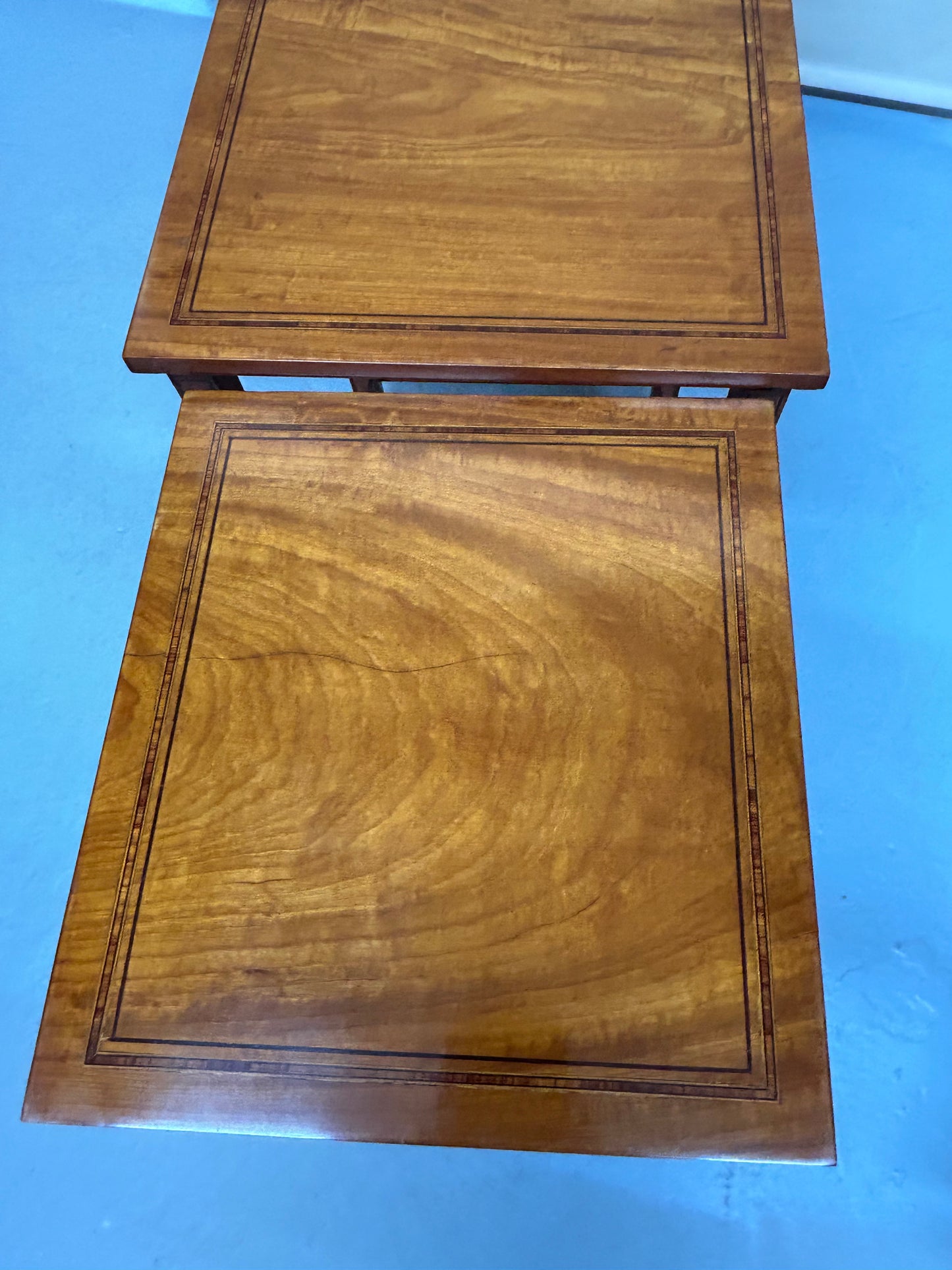 Satinwood and mahogany “Sheraton” nest of tables