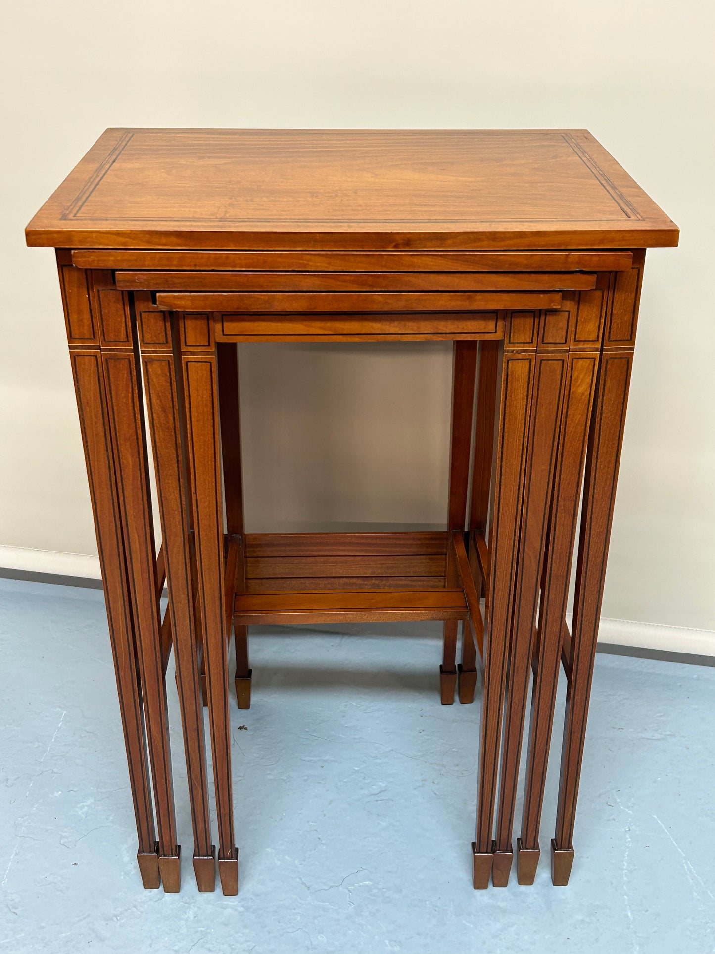 Satinwood and mahogany “Sheraton” nest of tables