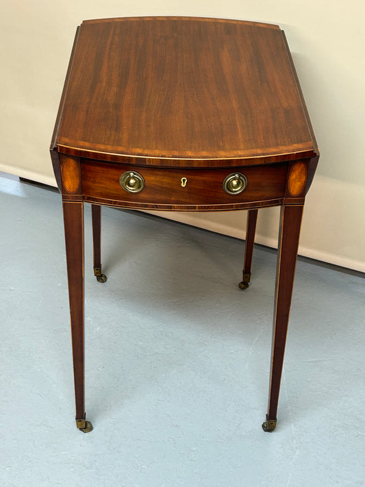 “Sheraton” mahogany inlaid side table