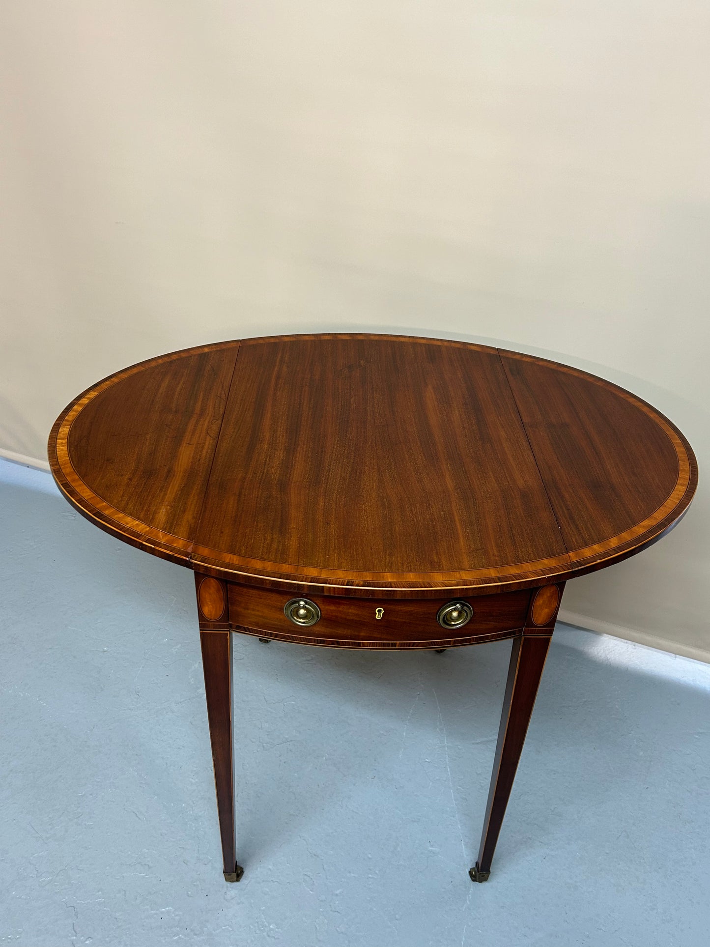 “Sheraton” mahogany inlaid side table