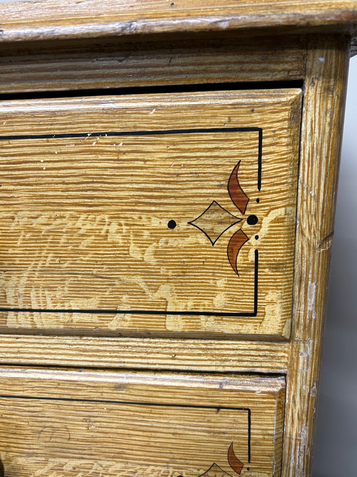 Pine Scumbled Chest Of Drawers