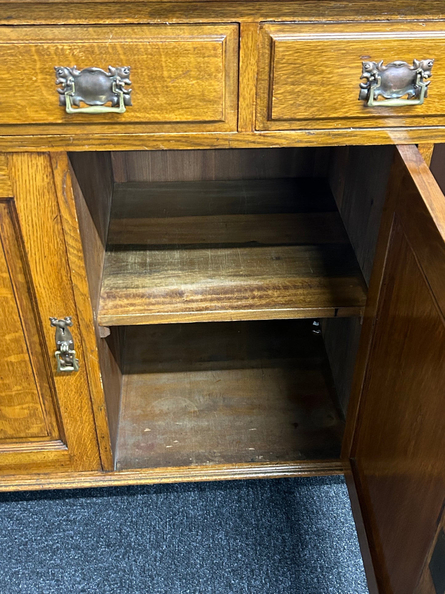 Oak Mirror Back Sideboard