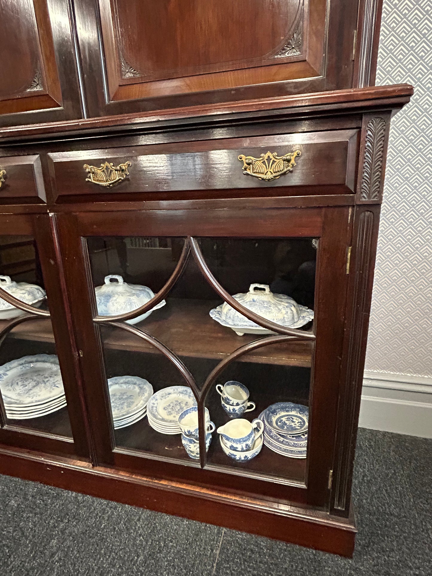 Edwardian Mahogany display and storage cabinet