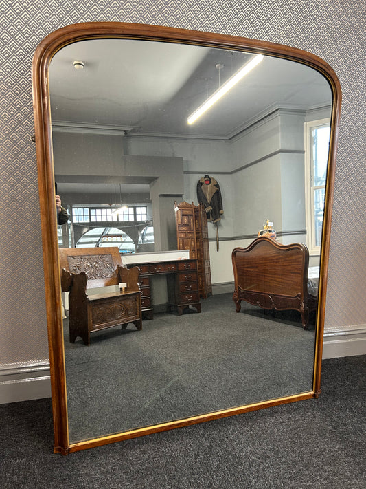 Large Victorian overmantel mirror