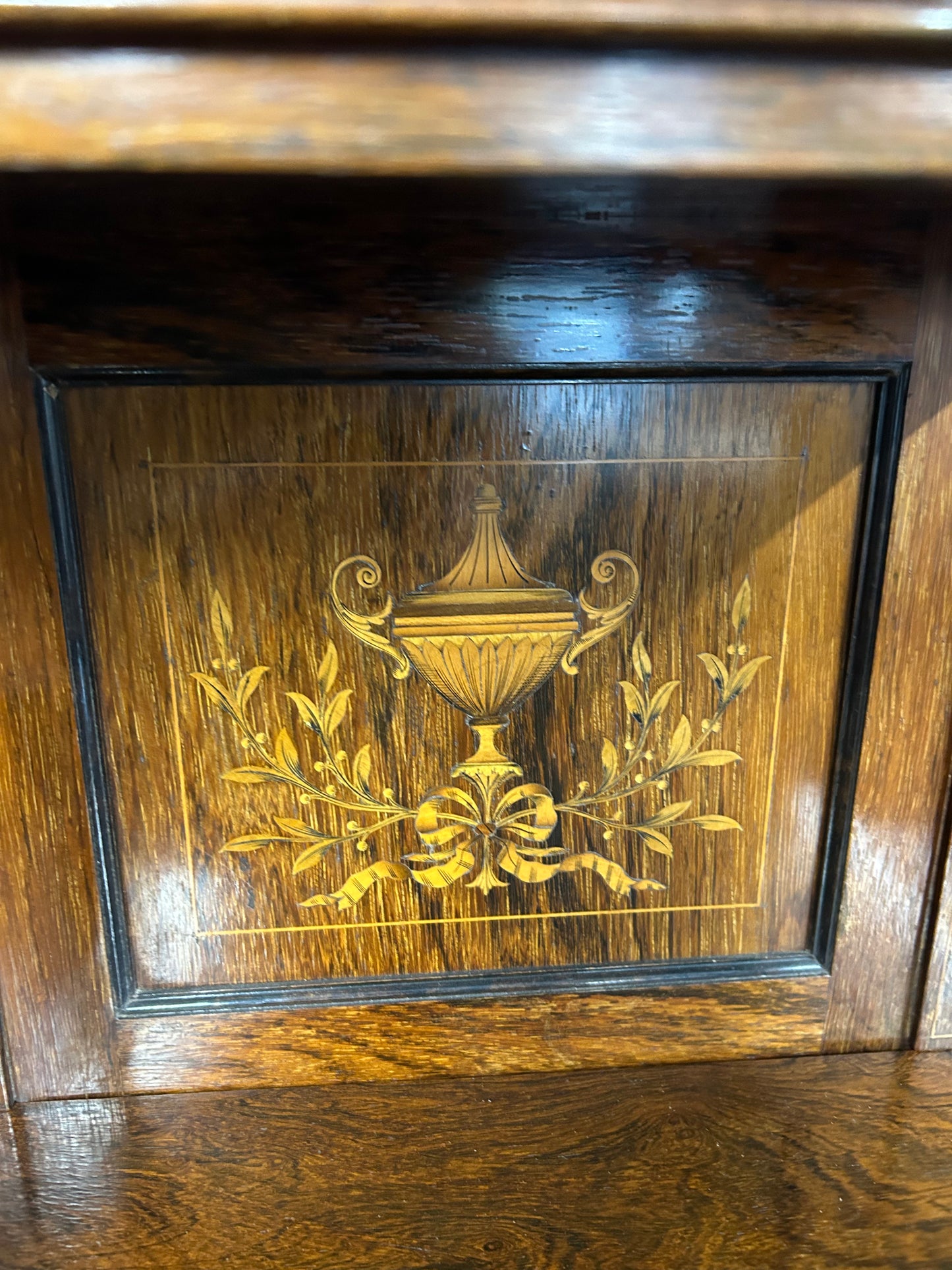 Edwardian Rosewood Inlaid Mirror Back Sideboard