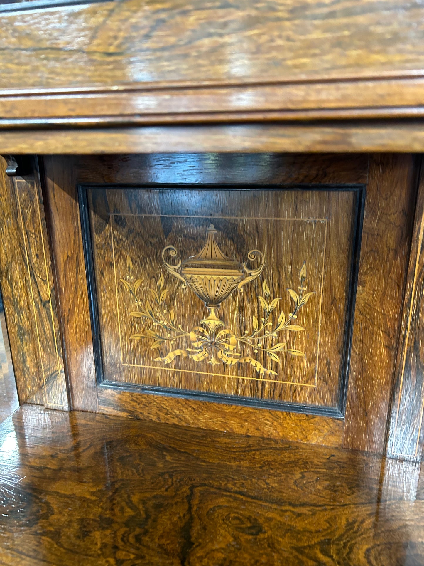 Edwardian Rosewood Inlaid Mirror Back Sideboard