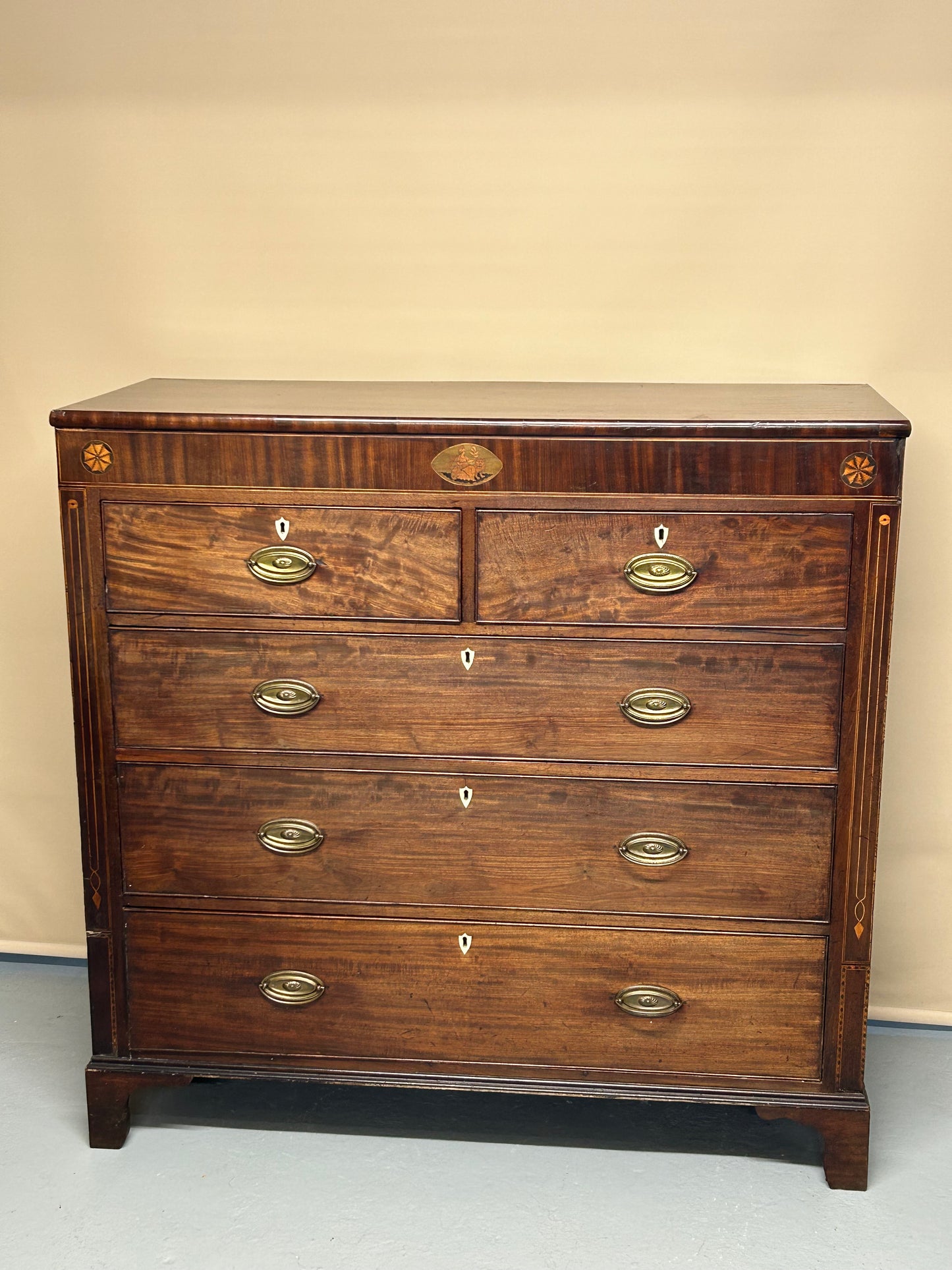 Large Georgian Mahogany Chest Of Drawers