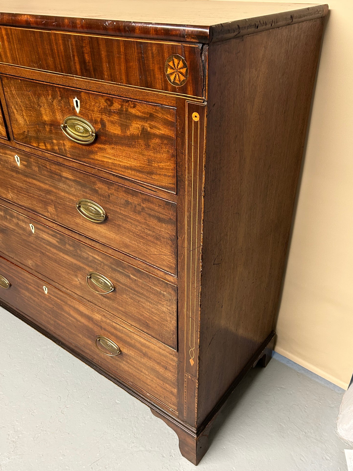 Large Georgian Mahogany Chest Of Drawers