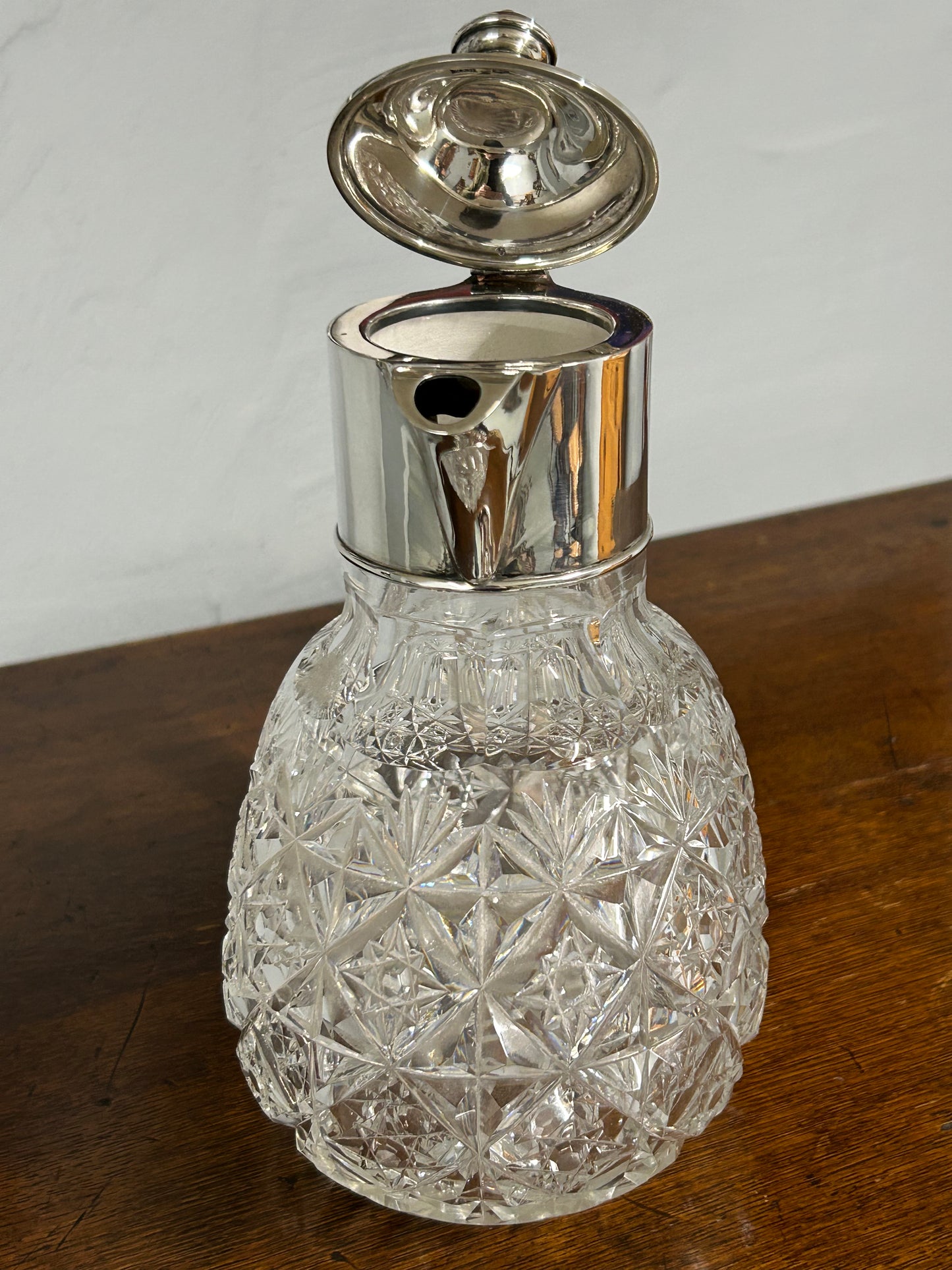 Cut Glass Silver Claret Jug