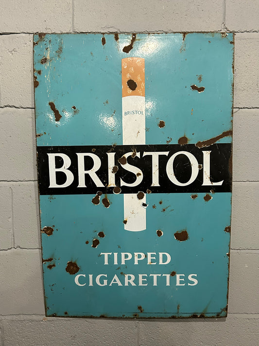 “Bristol Cigarettes”Advertising Enamel Sign